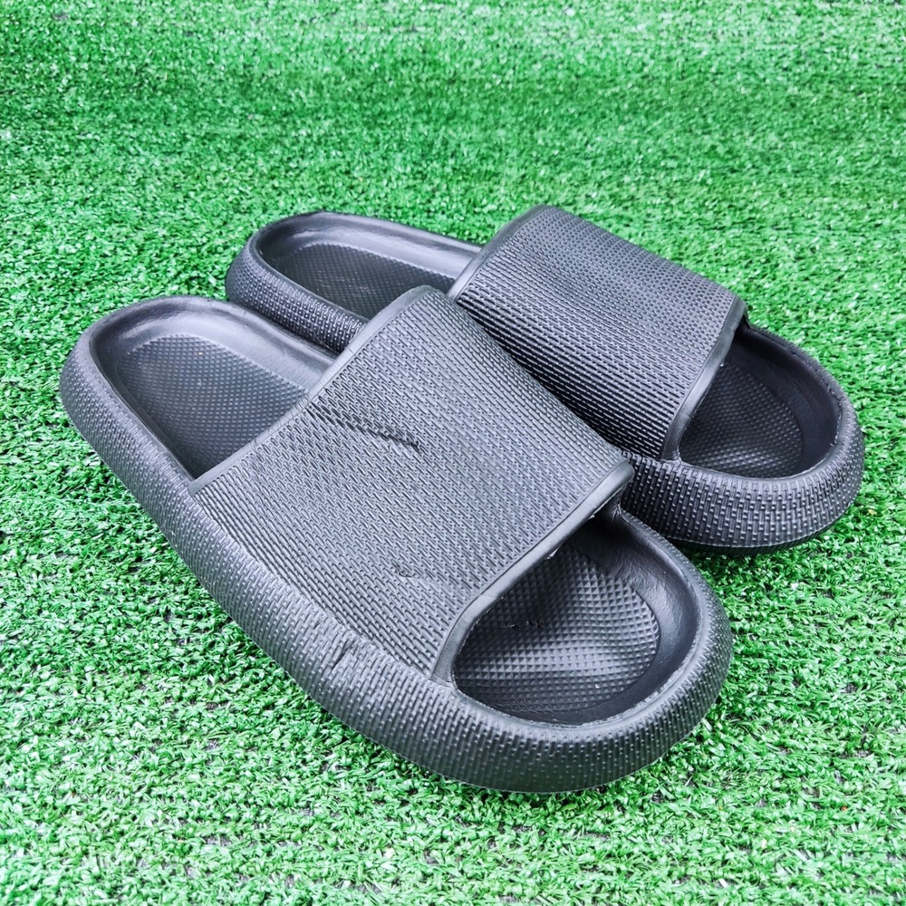 Unbranded Slides Unisex M 7/8 Black Cloud Sandals Platform Lightweight Comfort